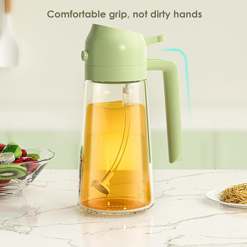 2-in-1 Oil Glass Dispenser & Spray Bottle – Kitchen Cooking Oil Sprayer
