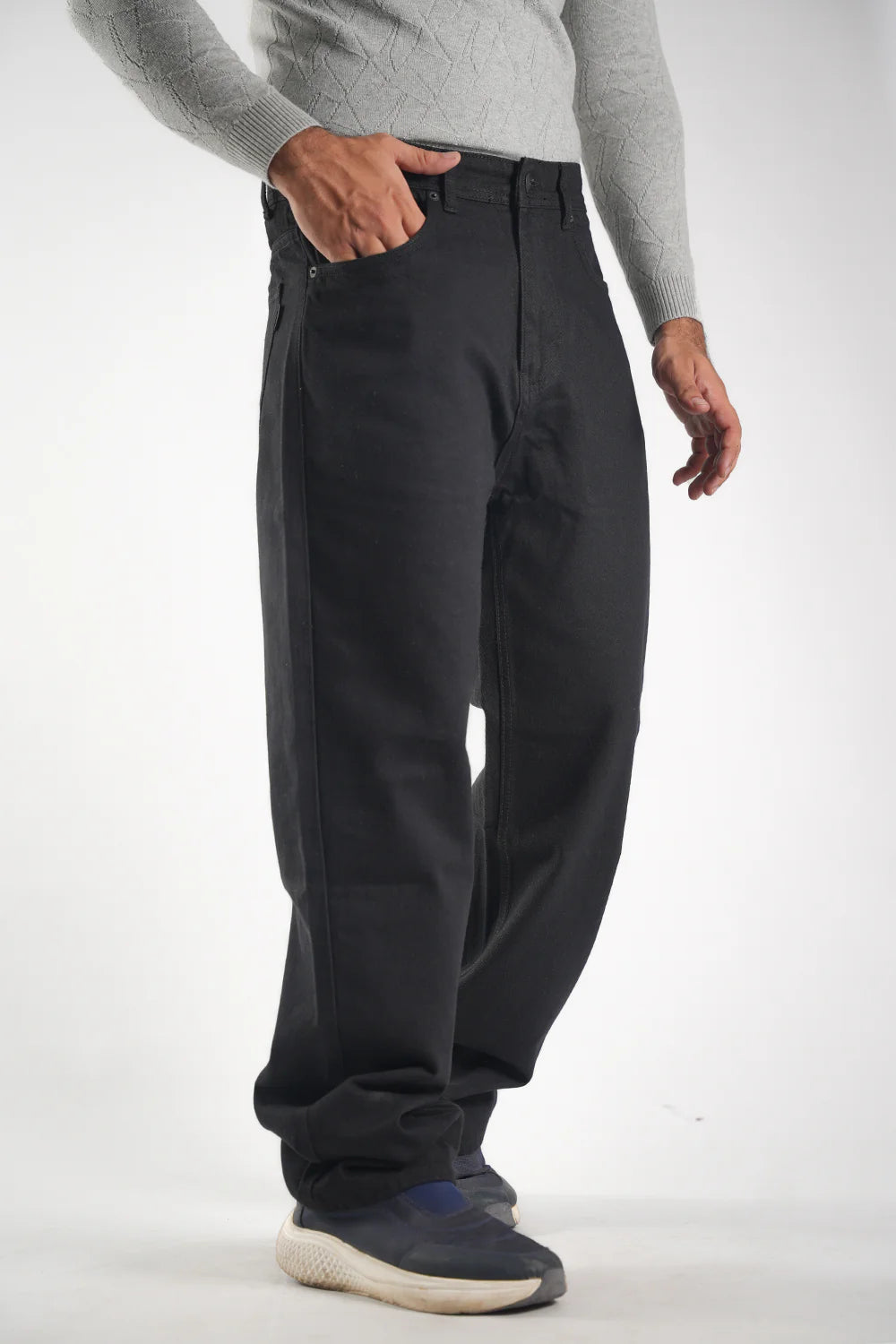 Men’s Premium Black Baggy Fit Jeans