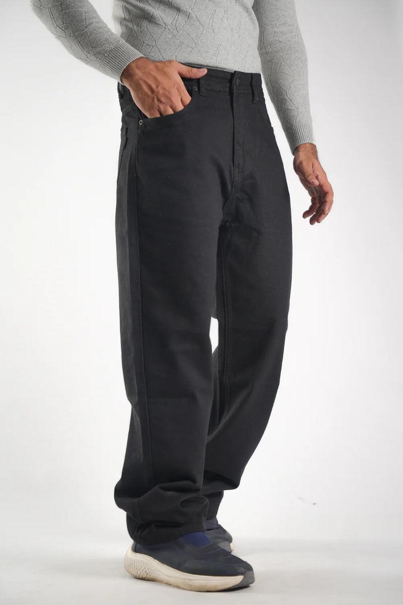 Men’s Premium Black Baggy Fit Jeans