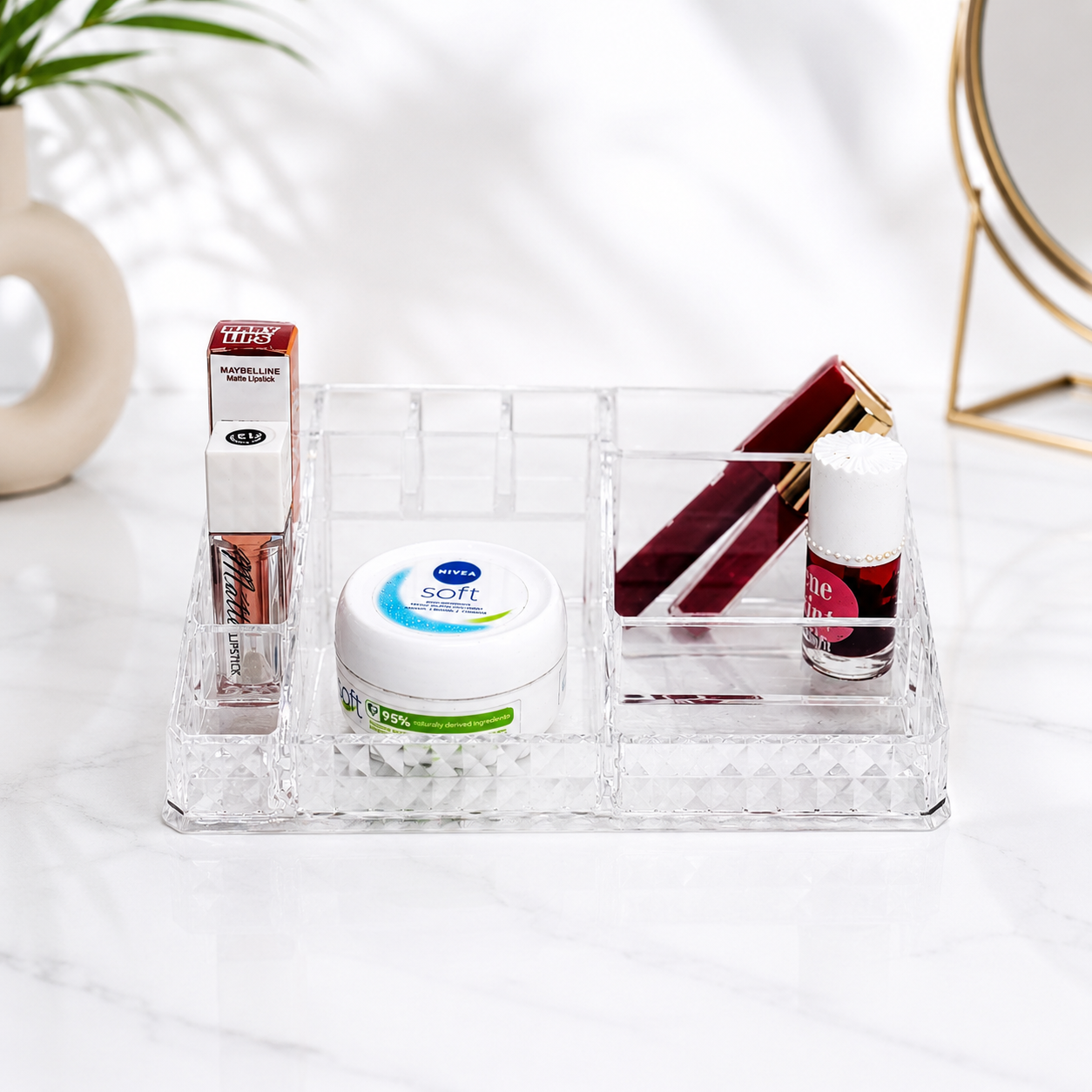 Acrylic Cosmetic Organizer Storage Box – Makeup & Skincare Holder