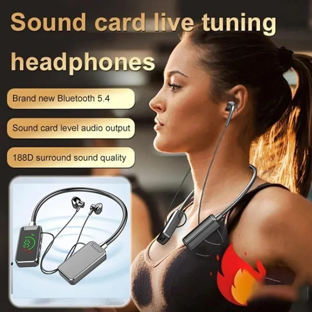 M36 Wireless Bluetooth Neckband Earphones – TF Card, Gaming Mode, HiFi Bass
