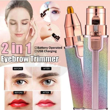 2-in-1 Eyebrow & Facial Hair Remover (USB Rechargeable Trimmer )