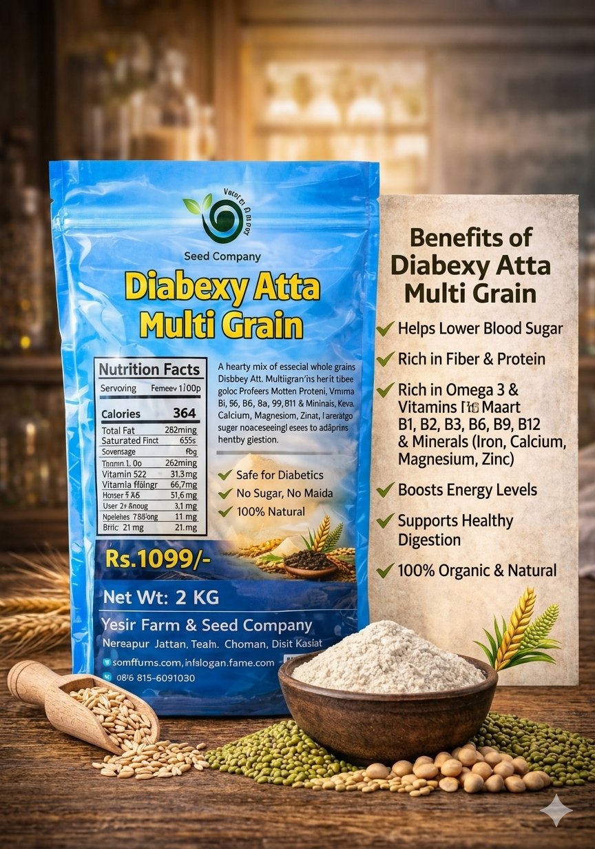 Diabexy Atta Multi Grain – 100% Organic (2kg)