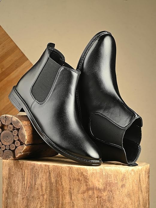 Men’s Leather Chelsea Boots – Classic Slip-On Ankle Boots