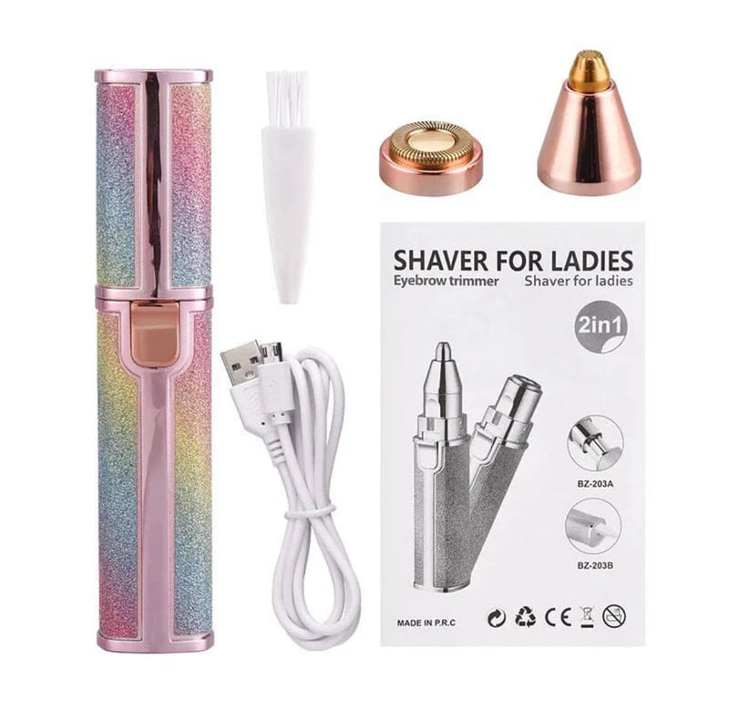 2-in-1 Eyebrow & Facial Hair Remover (USB Rechargeable Trimmer )