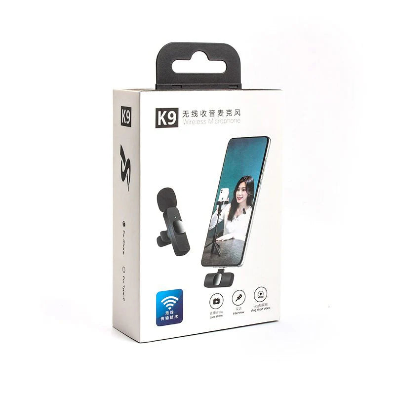 K9 Wireless Lavalier Microphone for Android & iPhone
