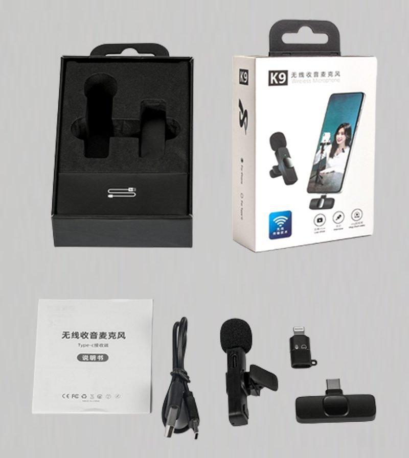 K9 Wireless Lavalier Microphone for Android & iPhone