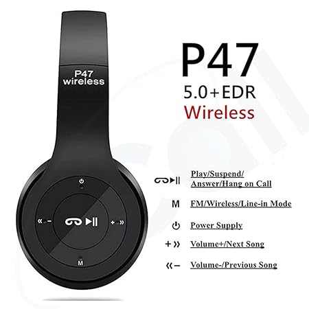 P47 Wireless Bluetooth Headphones