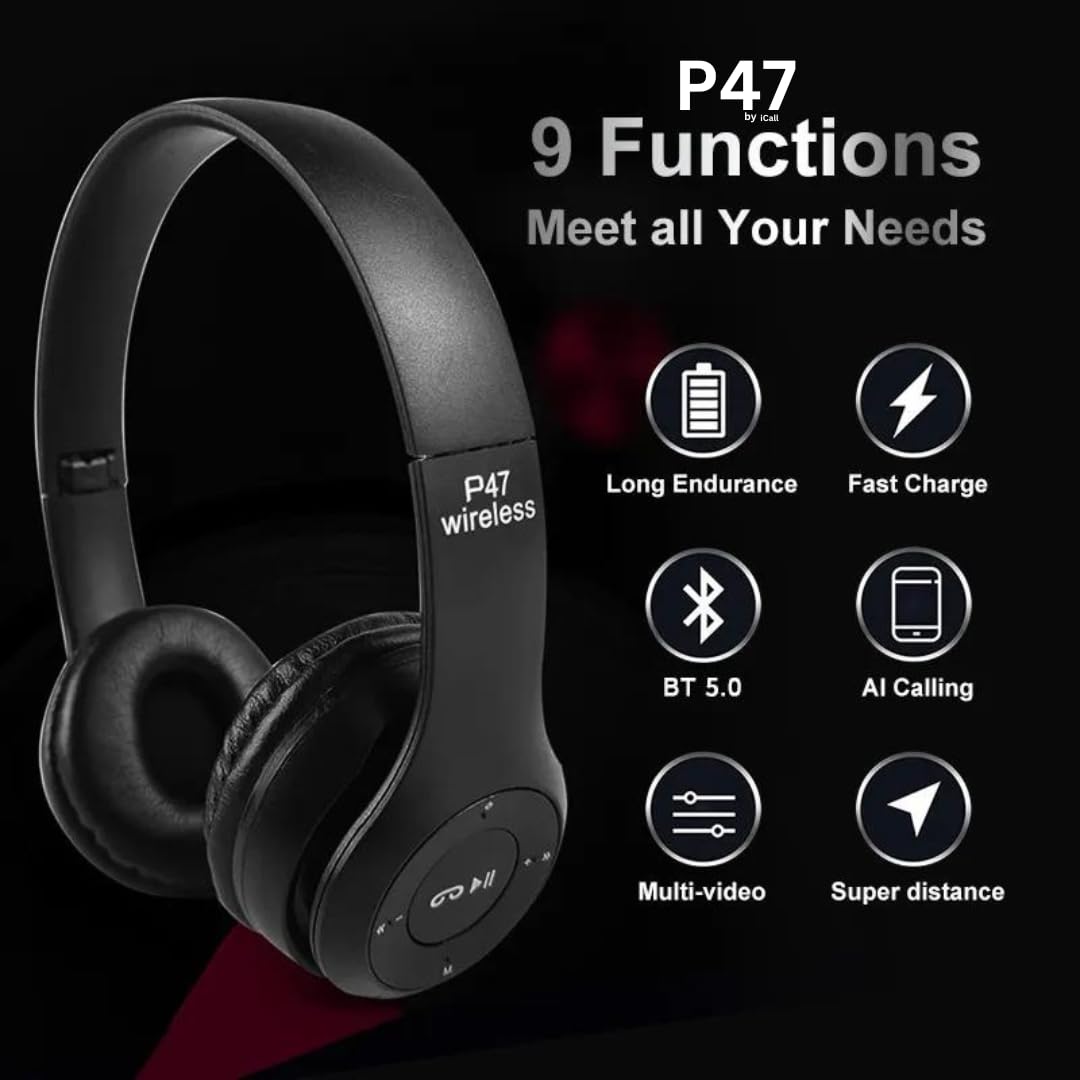 P47 Wireless Bluetooth Headphones