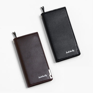 Men’s Premium Long Wallet – Leather Zipper