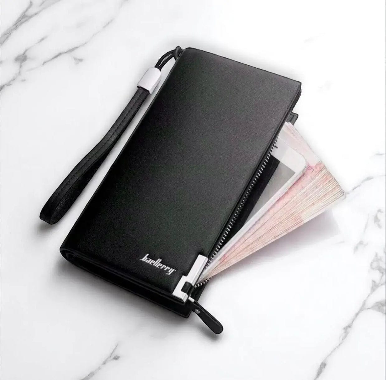 Men’s Premium Long Wallet – Leather Zipper
