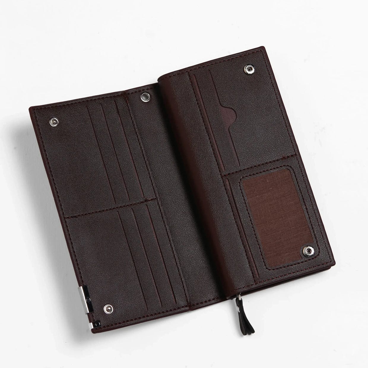 Men’s Premium Long Wallet – Leather Zipper